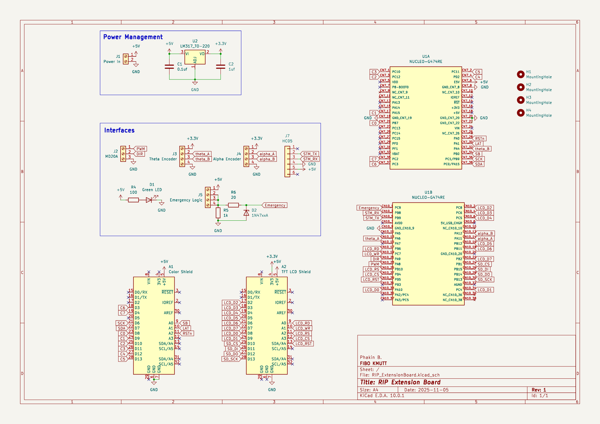 Through-hole board schematic.